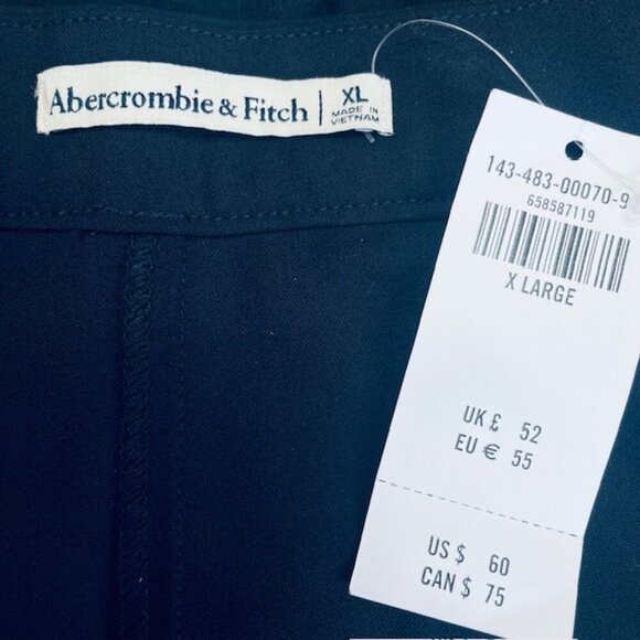 ABERCROMBIE & FITCH Navy Pleated Skort Mini Skirt, Size XL - NWT - Picture 3 of 5